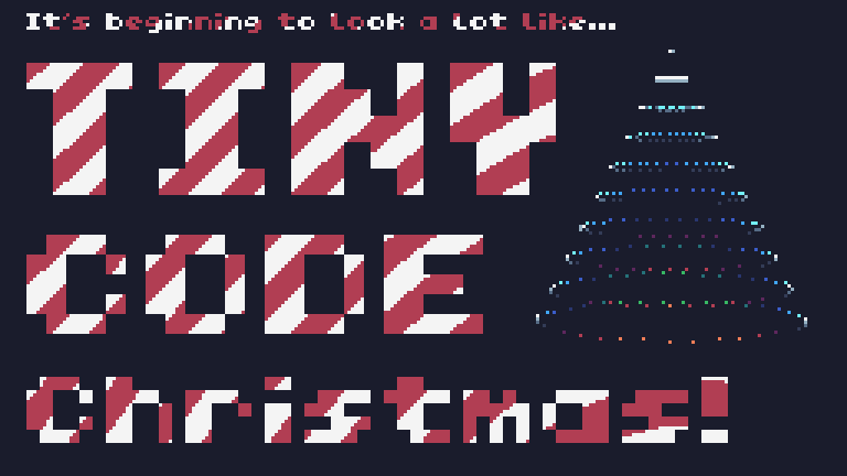 A Tiny Code Christmas animation coded with TIC-80